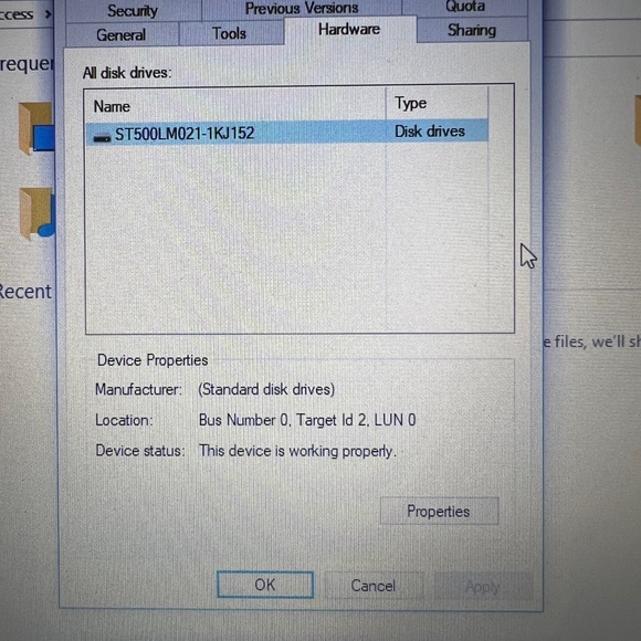 PC Dell Precision 3520 Windows 10 Pro 512gb 16gb Intel(R) Core(TM) 5-7440HQ CPU - Picture 8 of 9